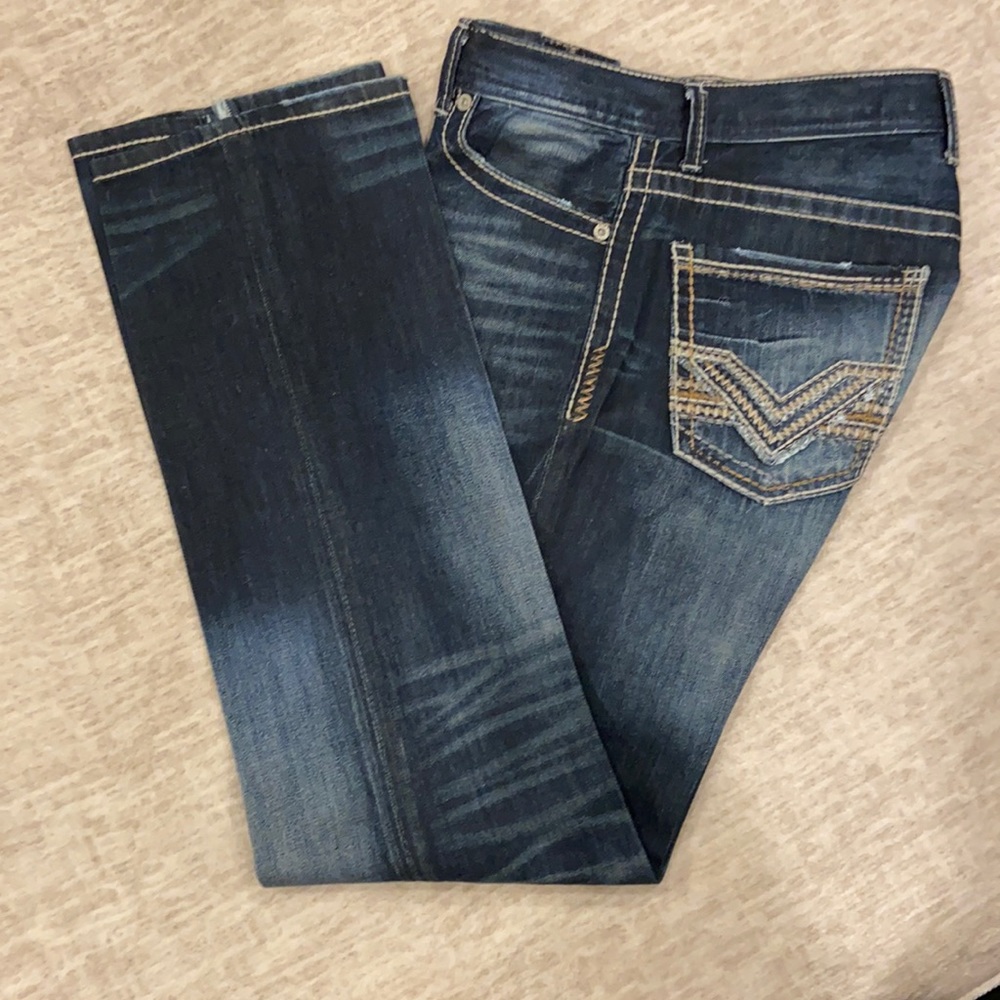 BKE Tyler straight leg 29R jeans. Starched jeans.